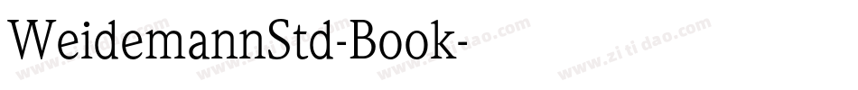 WeidemannStd-Book字体转换