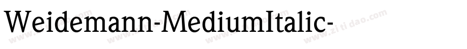 Weidemann-MediumItalic字体转换