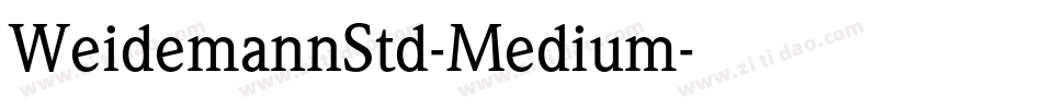 WeidemannStd-Medium字体转换