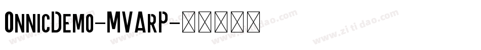 OnnicDemo-MVArP字体转换