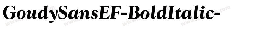 GoudySansEF-BoldItalic字体转换