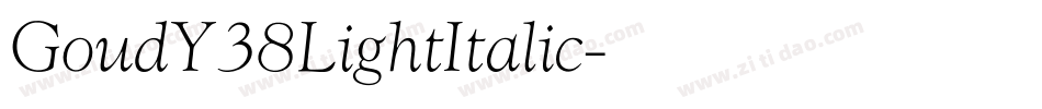 GoudY38LightItalic字体转换