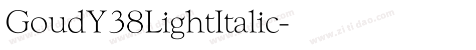 GoudY38LightItalic字体转换