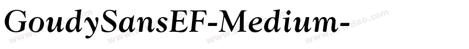 GoudySansEF-Medium字体转换