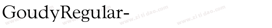 GoudyRegular字体转换