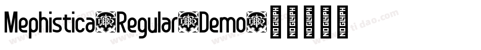 Mephistica-Regular-Demo字体转换
