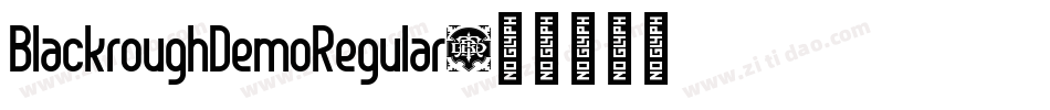 BlackroughDemoRegular字体转换