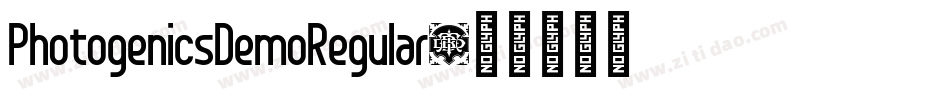 PhotogenicsDemoRegular字体转换