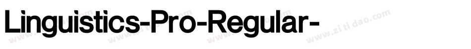 Linguistics-Pro-Regular字体转换