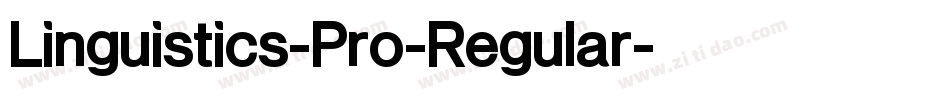Linguistics-Pro-Regular字体转换