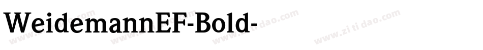 WeidemannEF-Bold字体转换
