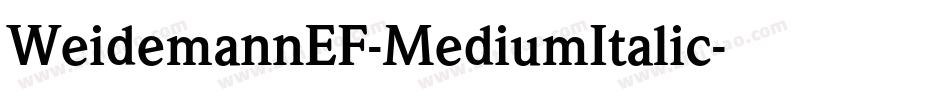 WeidemannEF-MediumItalic字体转换