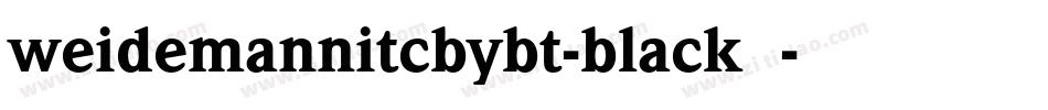 weidemannitcbybt-black字体字体转换
