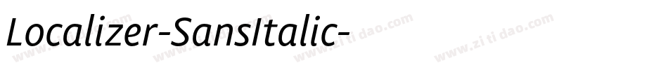 Localizer-SansItalic字体转换