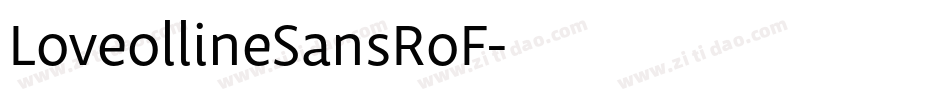LoveollineSansRoF字体转换