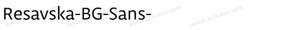 Resavska-BG-Sans字体转换