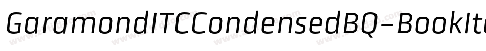 GaramondITCCondensedBQ-BookItalic字体转换