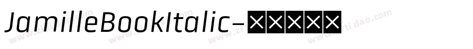 JamilleBookItalic字体转换