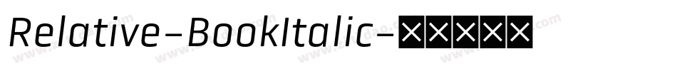 Relative-BookItalic字体转换