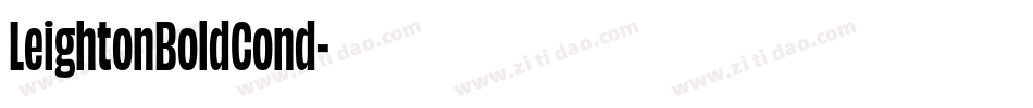 LeightonBoldCond字体转换