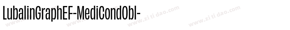 LubalinGraphEF-MediCondObl字体转换