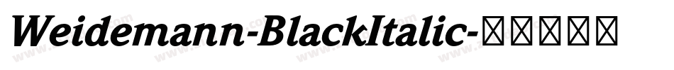 Weidemann-BlackItalic字体转换