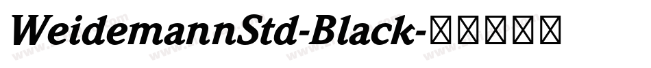 WeidemannStd-Black字体转换