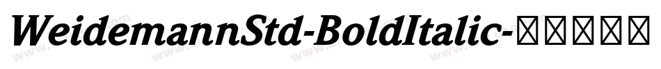WeidemannStd-BoldItalic字体转换