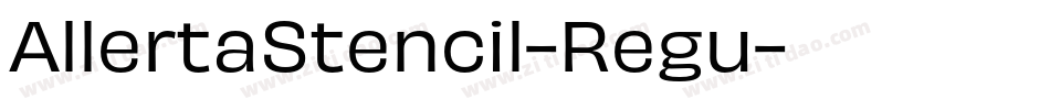 AllertaStencil-Regu字体转换