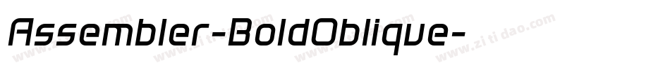 Assembler-BoldOblique字体转换