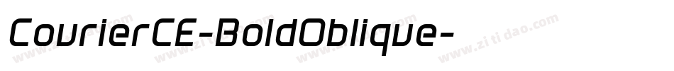 CourierCE-BoldOblique字体转换