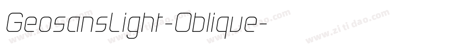 GeosansLight-Oblique字体转换
