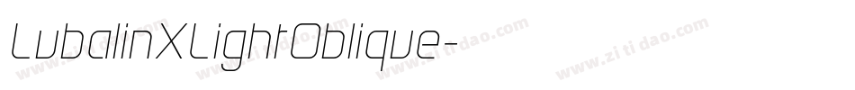 LubalinXLightOblique字体转换