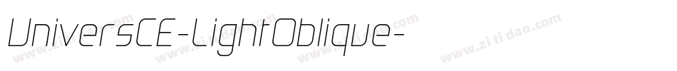 UniversCE-LightOblique字体转换