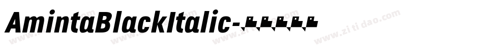 AmintaBlackItalic字体转换