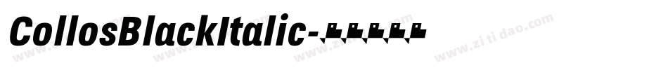 CollosBlackItalic字体转换