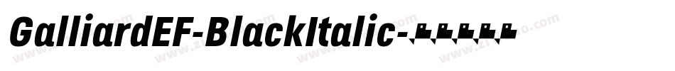 GalliardEF-BlackItalic字体转换