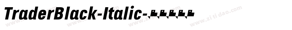 TraderBlack-Italic字体转换
