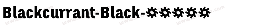Blackcurrant-Black字体转换