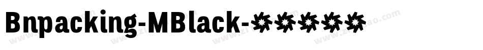 Bnpacking-MBlack字体转换