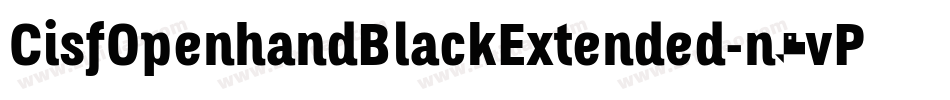 CisfOpenhandBlackExtended-n5vP字体转换