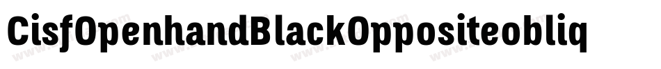 CisfOpenhandBlackOppositeoblique-Bn0x字体转换