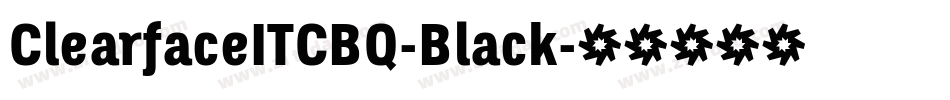ClearfaceITCBQ-Black字体转换