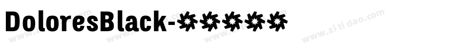 DoloresBlack字体转换