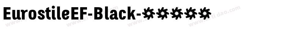 EurostileEF-Black字体转换