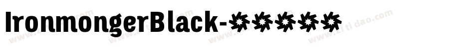 IronmongerBlack字体转换