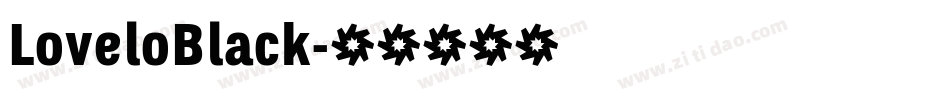 LoveloBlack字体转换