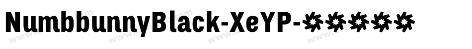 NumbbunnyBlack-XeYP字体转换