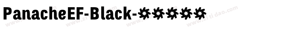 PanacheEF-Black字体转换