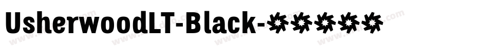 UsherwoodLT-Black字体转换